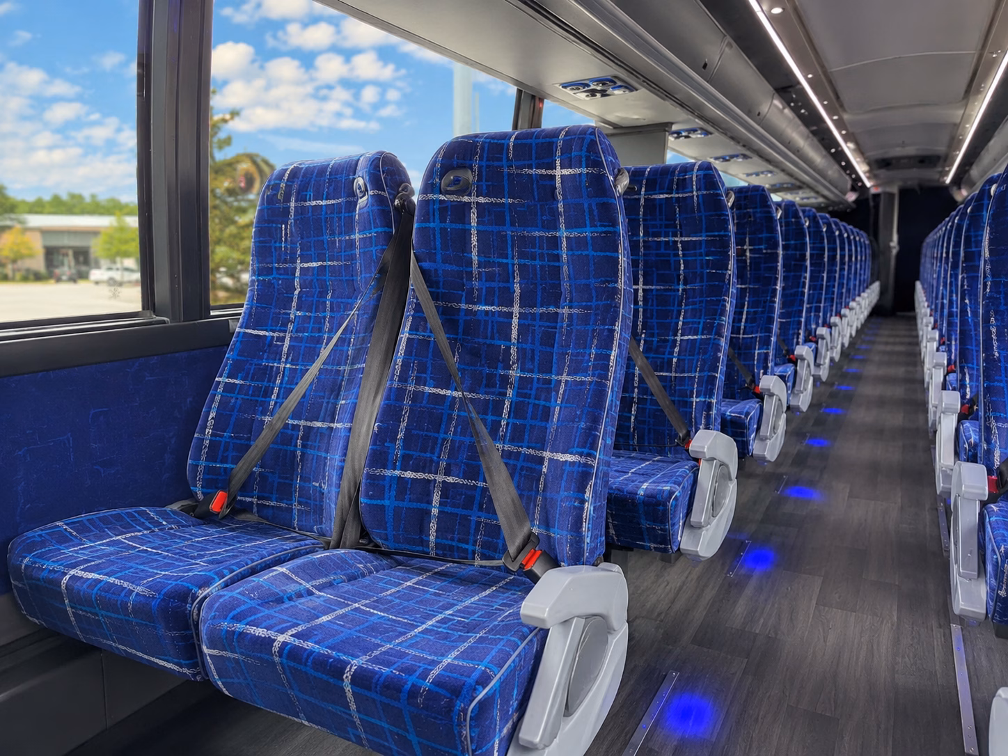 stonecrest charter bus rental interior