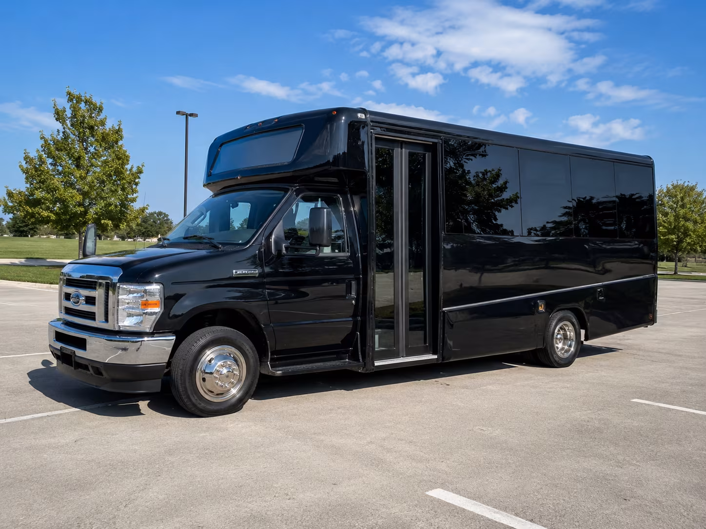 stonecrest comfortable employee shuttle bus rentals in stonecrest