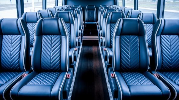 athens 20 passenger minibus inside