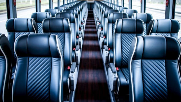 athens 54 passenger charter bus inside