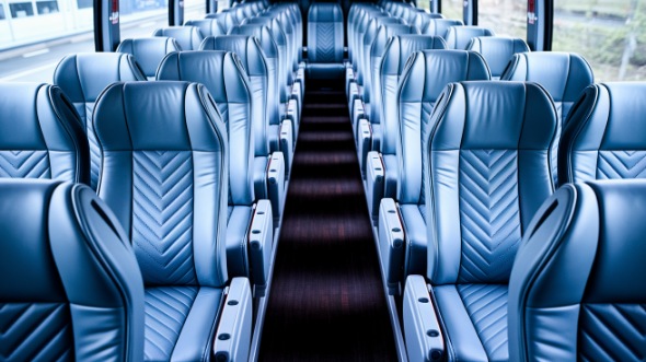 athens 54 passenger charter bus interior