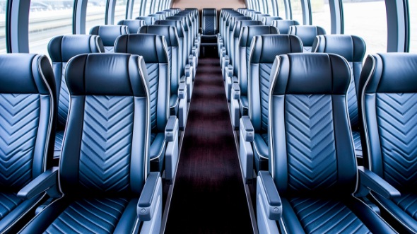 athens 55 passenger charter bus inside