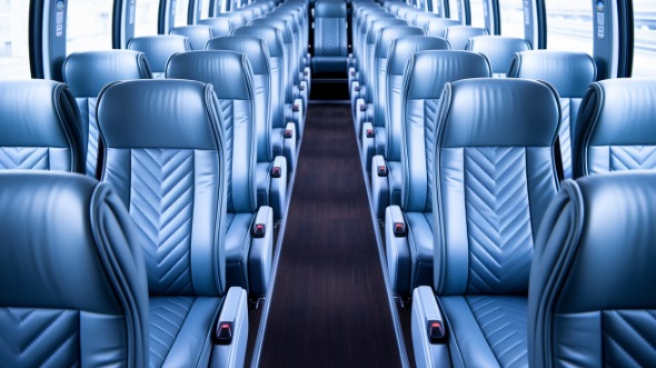 athens 55 passenger charter bus interior