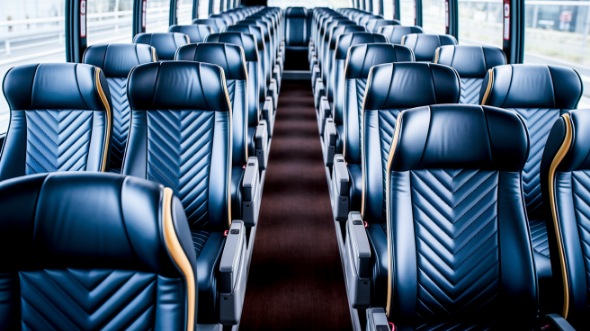 athens 56 passenger charter bus inside
