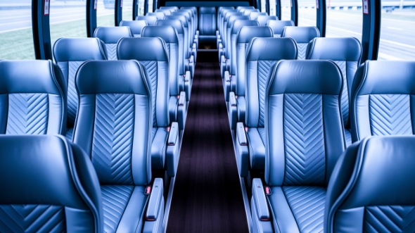 athens 56 passenger charter bus interior