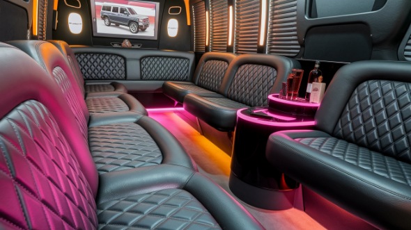 athens party bus rental inside