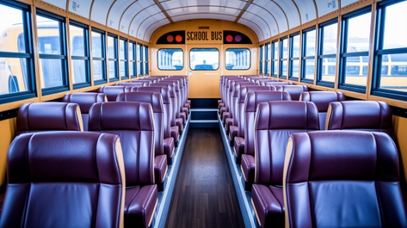 athens school bus rental interior