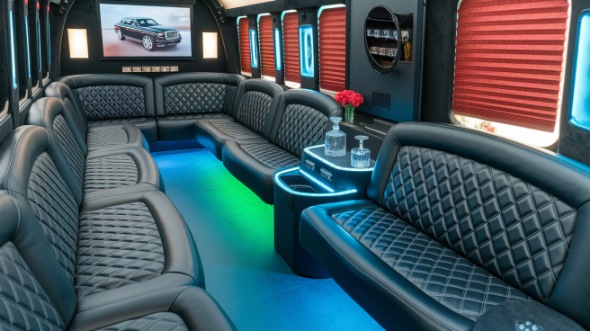 athens sprinter limo rental interior