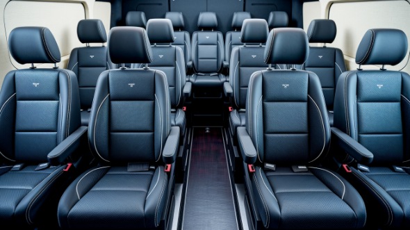 athens sprinter van with driver inside